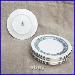 VINTAGE ROYAL DOULTON Bone China'Counterpoint' Tableware White Blue Silver