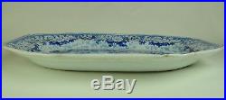 Very Large Staffordshire Blue & White Turkey/Meat Dish/Plate. Windsor Castle