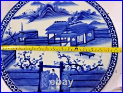 Very large Blue and White Plate Saucer 45cm good condition