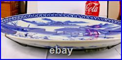 Very large Blue and White Plate Saucer 45cm good condition