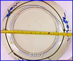 Very large Blue and White Plate Saucer 45cm good condition