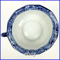 Victoria Ware Ironstone Blue Willow Single Snake Handle Chamber Pot 9 x 5.25