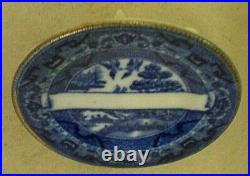 Victorian Antique Willow Pattern Table Place Marker Minton's (DB1)