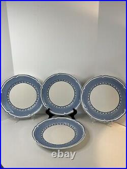 Villeroy & Boch Casa Azul Piccolo Blue & White Dinner Plates Set Of 4 Newmint