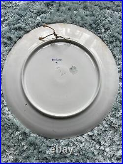 Villeroy Boch Mettlach Wall Plate Charger HUGE A Heide Blue White Delft