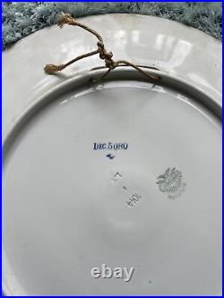 Villeroy Boch Mettlach Wall Plate Charger HUGE A Heide Blue White Delft