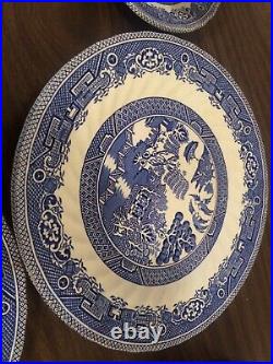 Vintage17 Pieces Set Myott old Willow Blue Willow pattern Plate England