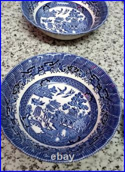 Vintage 14 Piece Wessex Collection Blue Willow Plates, Saucer & Bowls BRAND NEW