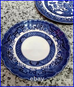 Vintage 14 Piece Wessex Collection Blue Willow Plates, Saucer & Bowls BRAND NEW