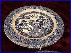 Vintage 1988 ROBERT STEFFY Blue Willow Metal Enamel Plates X4 SAN FRANCISCO