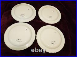 Vintage 1988 ROBERT STEFFY Blue Willow Metal Enamel Plates X4 SAN FRANCISCO