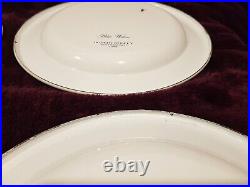 Vintage 1988 ROBERT STEFFY Blue Willow Metal Enamel Plates X4 SAN FRANCISCO