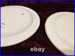 Vintage 1988 ROBERT STEFFY Blue Willow Metal Enamel Plates X4 SAN FRANCISCO