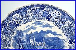 Vintage Blue & White Villeroy & Boch Fine China With Fantastic Castle Scene Plate