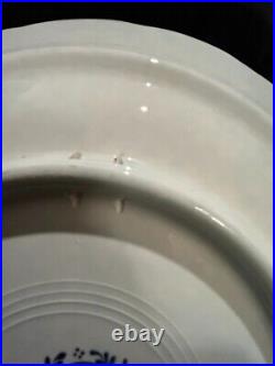 Vintage Boch Belgium Delfts Large Wall Display Plate Cobalt Blue White River