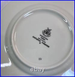 Vintage, Castleton Turquoise China Plates, Platinum Trim, Made In Usa, 10 Plates