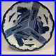 Vintage Chinese Blue And White Porcelain Ornate Charger Plate Unsigned