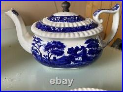 Vintage Copeland Spode's Tower Service Blue White Earthenware Older Gadroon