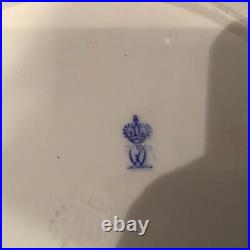 Vintage Crown Derby Blue Flowers 1 Large Serving Plate 39cm 6 dinner Plates 26cm