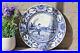 Vintage DELFT blue white pottery plate marked Spring season