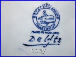 Vintage Delftware Dutch Charger Wall Plaque Poggenbeek Ca 1960 16dia