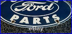 Vintage Ford Automobile Porcelain Gas Service Station Pump Plate Ad Metal Sign