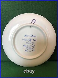 Vintage Full Set of x6 Hand Painted Delft Blue Blauw Royal G Portrait Plates