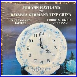 Vintage Haviland Clock Blue Garland
