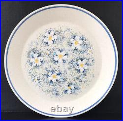 Vintage Lenox Temperware Dewdrops Dinner Plates Retro (9) Blue White Flowers