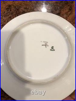 Vintage Limoges Hand Painted Blue and White Plate 9 Windmill Boat Signed