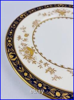Vintage Minton Dynasty Cobalt 10.5 Bone China Dinner Plate Made In England