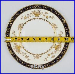 Vintage Minton Dynasty Cobalt 10.5 Bone China Dinner Plate Made In England
