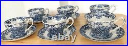 Vintage Myotts Country Life Staffordshire Ware Dinner Set 42 Piece Blue White