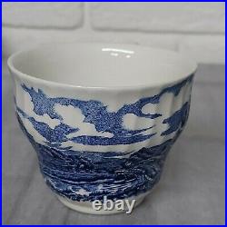 Vintage Old Castle By Barratts of Staffordshire Made in England Blue and White