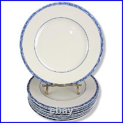 Vintage Ralph Lauren Dinner Plates Mandarin Blue White Set Of (8) 2000