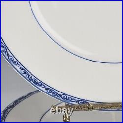 Vintage Ralph Lauren Dinner Plates Mandarin Blue White Set Of (8) 2000