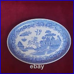 Vintage Royal Doulton Rare Hotelware Steelite Willow Pattern Oval & Round Plates