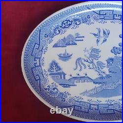 Vintage Royal Doulton Rare Hotelware Steelite Willow Pattern Oval & Round Plates