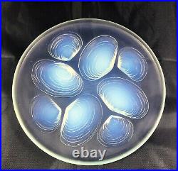 Vintage Sabino France Art Glass Opalescent Clam Shell Relief 6 1/4 Plate