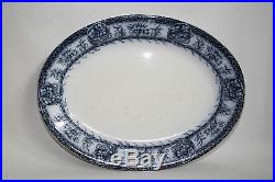 Vintage Staffordshire England Grimwade Mikado Charger Plate Blue White RARE 1890