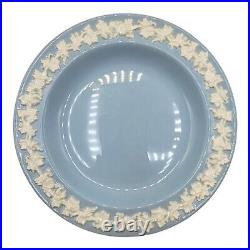 Vintage Wedgwood Etruria Barlaston White On Blue 6 Bread Plates Set Of 6
