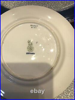 Vintage royal doulton no 704174 blue and white selection of plates