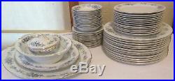 Vtg 53 pc Noritake Ramona #5203 Blue & White Plates Bowls Serving Platters Sugar