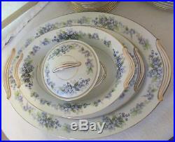 Vtg 53 pc Noritake Ramona #5203 Blue & White Plates Bowls Serving Platters Sugar