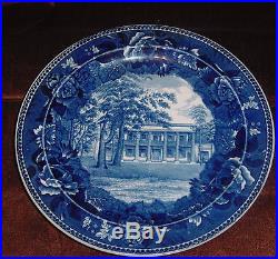WEDGWOOD HERMITAGE HOME OF ANDREW JACKSON BLUE AND WHITE PLATE RARE ANTIQUE vtm