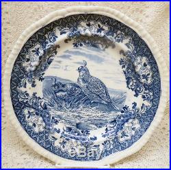 W. T. Copeland Stoke On Trent England Spode 10 Blue & White Gaming Bird Plates