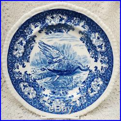 W. T. Copeland Stoke On Trent England Spode 10 Blue & White Gaming Bird Plates
