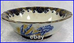 Wash Bowl Royal Doulton Iris Flow Blue Antique