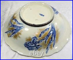 Wash Bowl Royal Doulton Iris Flow Blue Antique