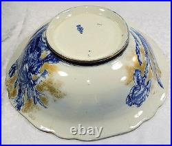 Wash Bowl Royal Doulton Iris Flow Blue Antique